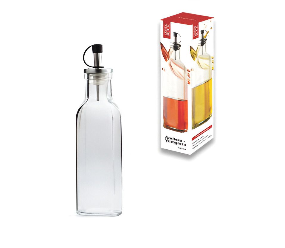 ACEITERA VIDRIO 240 ML CON PICO VERTEDOR