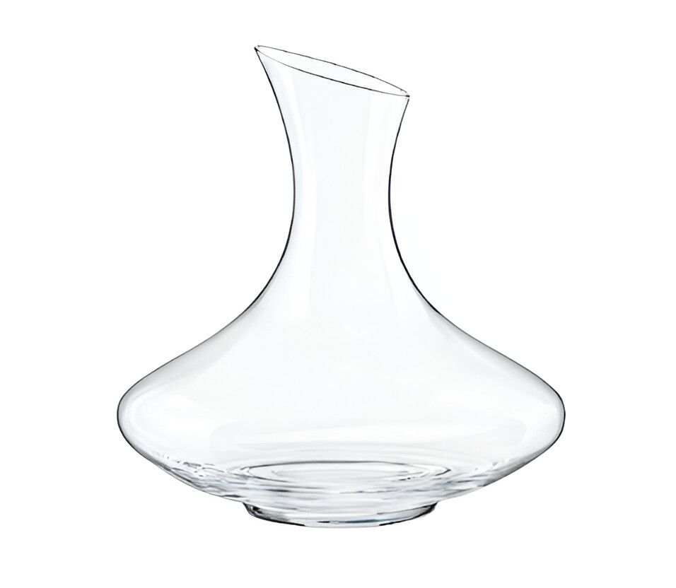 DECANTADOR / DECANTER DE VINO, VIDRIO PICO OBLICUO IMPORTADO