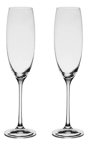 SET X 2 COPAS CHAMPAGNE 230ML CRYSTAL BOHEMIA
