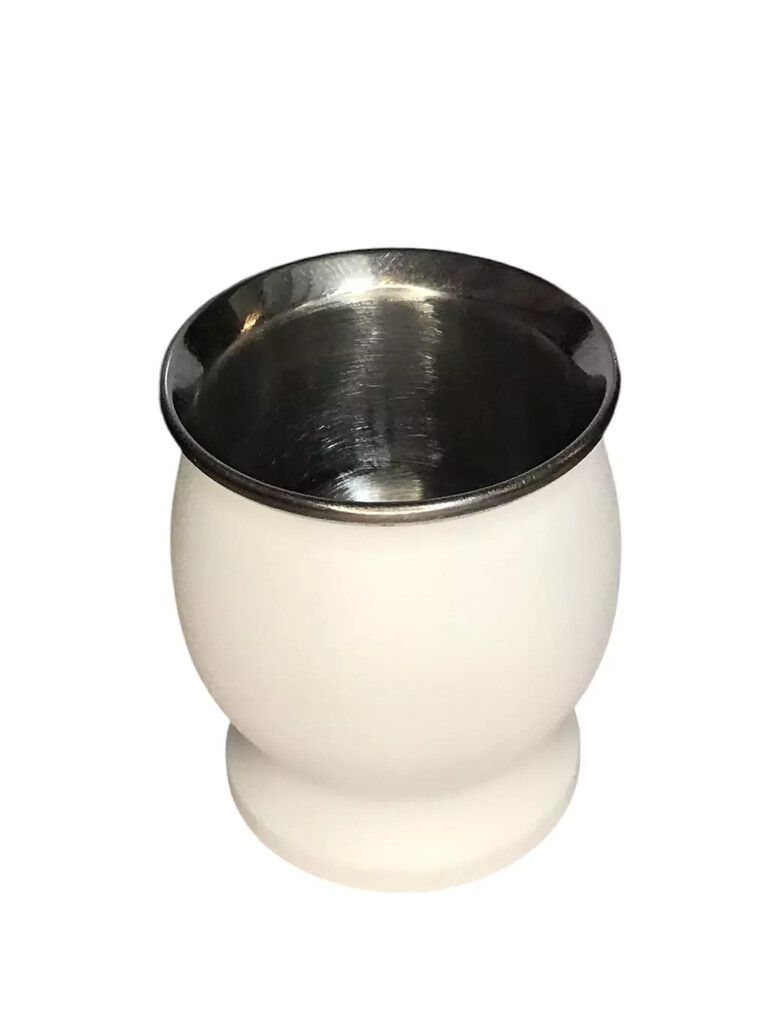 MATE TERMICO ACERO INOXIDABLE CRIOLLO - JB BAZAR - BLANCO TEXTURADO