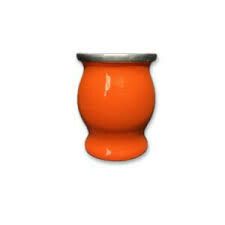 MATE TERMICO ACERO INOXIDABLE CRIOLLO - JB BAZAR - NARANJA