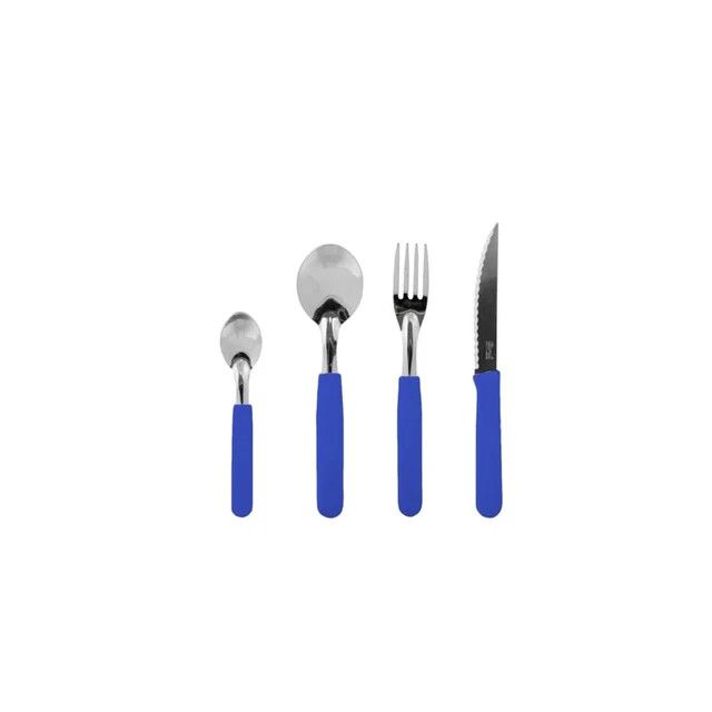 JUEGO DE CUBIERTOS 24 PIEZAS EN FRASCO AZUL CAROL 62024