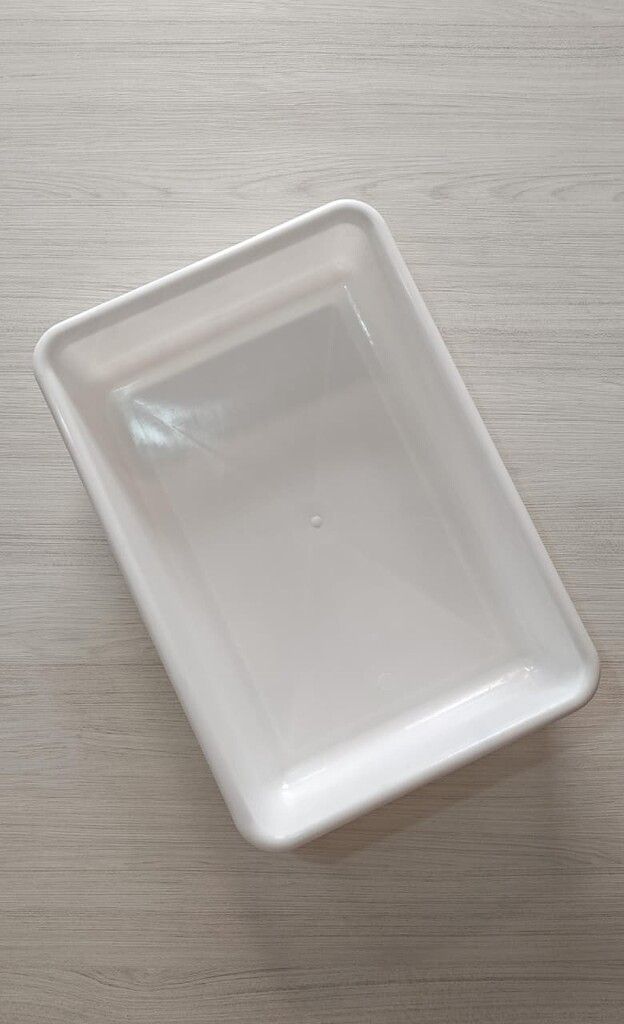 BATEA BLANCA REFORZADA PROFESIONAL GRANDE 48 * 33 * 10cm (03122)