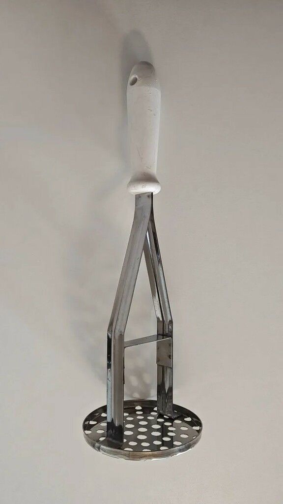 PISA PAPAS GRANDE ACERO INOXIDABLE 14CM (93462) (39cm alto)