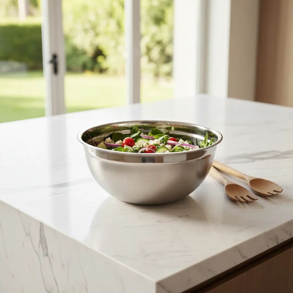 BOWL PARA BATIR 20CM DE ACERO INOXIDABLE